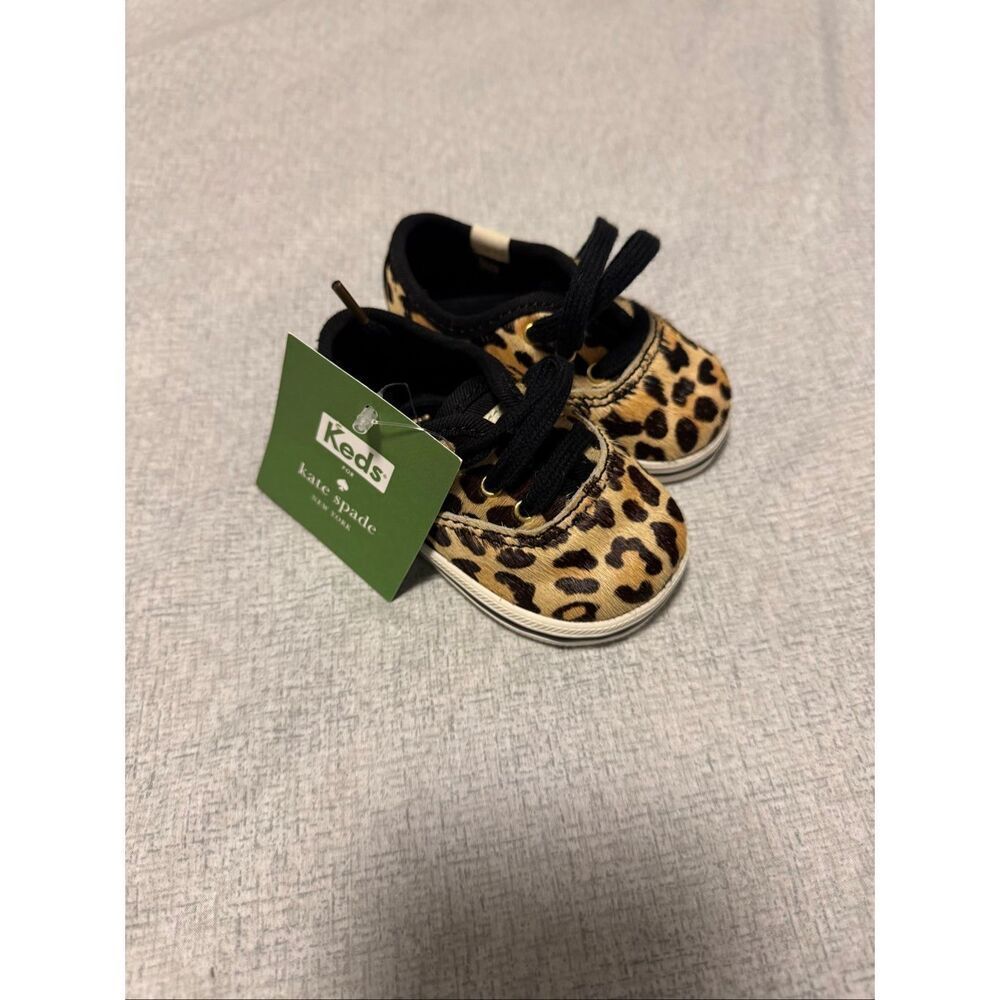 Keds Kate Spade Size 2C 3C Lot New Pink Gliter Kat Silver Cheetah Leopard - Picture 7 of 9